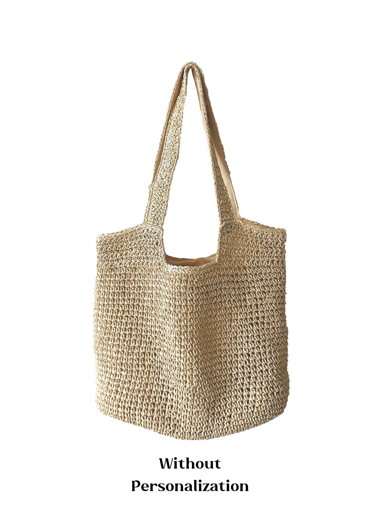 "Ibiza" Large Custom Straw Bag