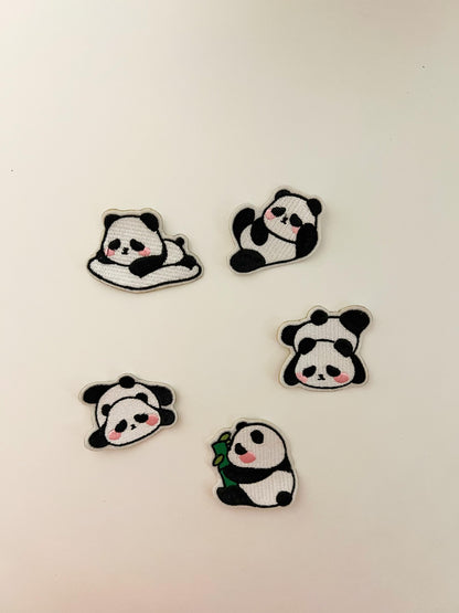 Cute Panda Self Adhesive Embroidered Patch Stickers