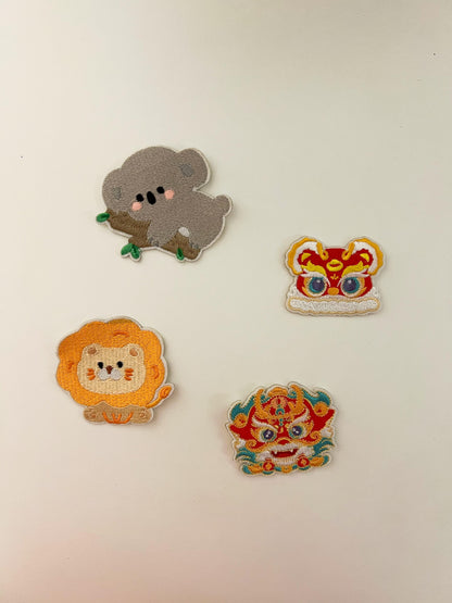 Cute Animal Self Adhesive Embroidered Patch Stickers