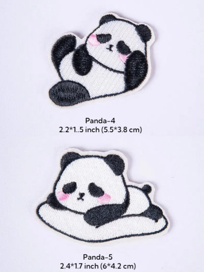 Cute Panda Self Adhesive Embroidered Patch Stickers