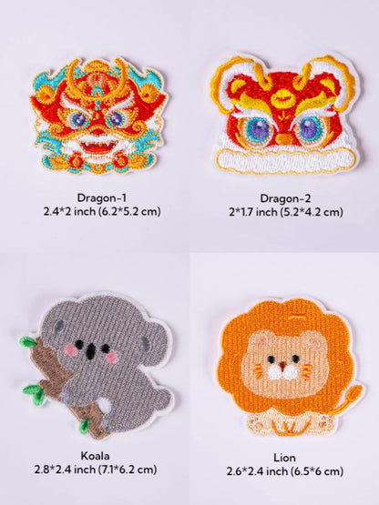 Cute Animal Self Adhesive Embroidered Patch Stickers