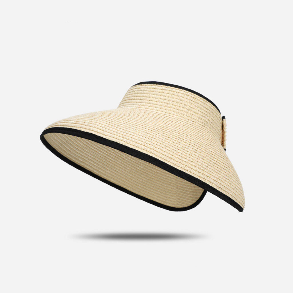 "Ponytail" Wide Brim Straw Sun Hat