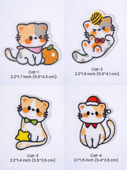 Cute Dog and Cat Self Adhesive Embroidered Patch Stickers bag stickers computer sticker  Shiba Inu