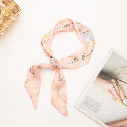 Skinny scarves by SummerVibeCollections, perfect for use as neckerchief, hair scarf, headband, handbag handle wrap or ribbon tie for both women and men. Size: 35*2 inch (90*5 cm). Material: Polyester. Shipping available to US & Canada.