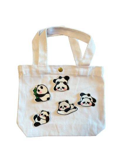 Cute Panda Self Adhesive Embroidered Patch Stickers